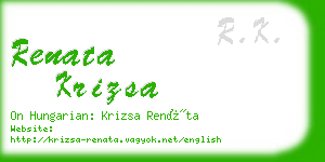 renata krizsa business card